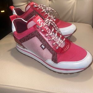Michael kors sneakers pink. Used one time only.